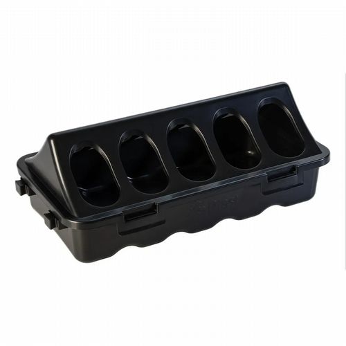 Comedouro Para Codorna Galinha Com 12 Furos -  Preto - imagem 1