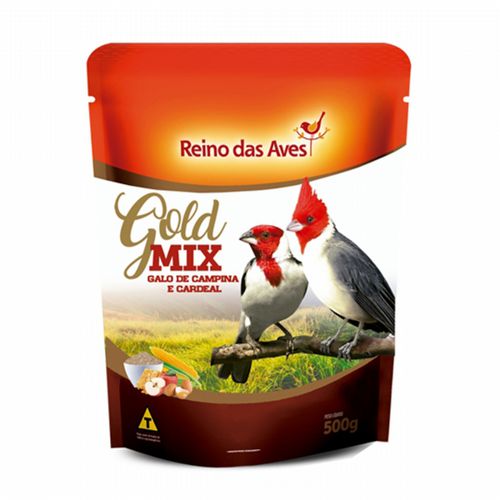 Reino das Aves - Galo de Campina e Cardeal - Gold Mix - 500g - imagem 1