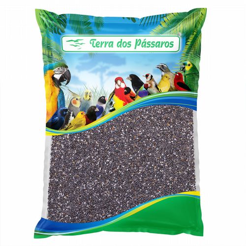 Semente Chia Hispânica Preta - 500g - imagem 1