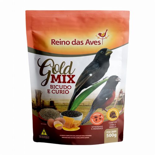 Reino das Aves - Bicudo e Curió - Gold Mix - 500g  - imagem 1