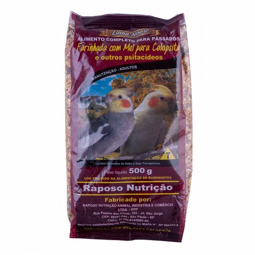 Raposo - Farinhada C/ Mel para Calopsita - Linha Nobre - 500g - imagem 1