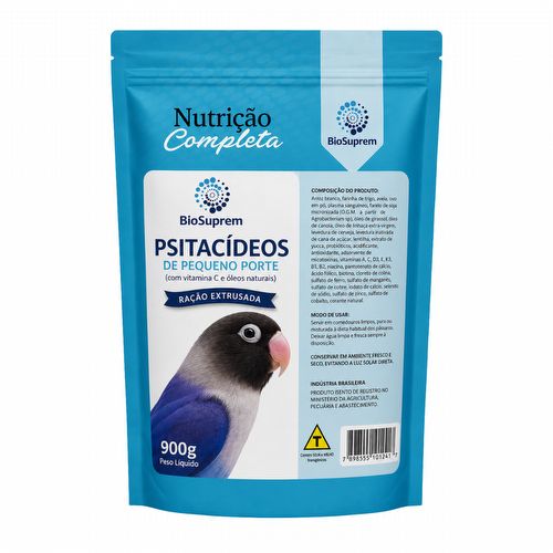 Biosuprem - Extrusada Psitacídeos de Pequeno Porte - 900g  - imagem 1