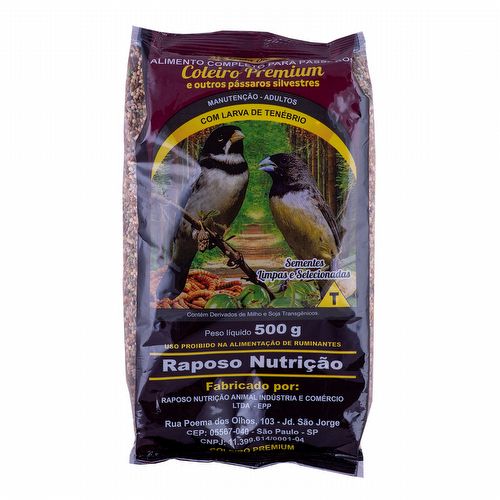 Raposo - Coleiro Premium C/ Larva de Tenébrio - Linha Ouro - 500g - imagem 1