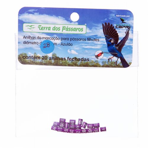 Anilhas Fechadas para Marcação - 2.8 mm - Azulão - Canário da Terra - 20 un. - Violeta - imagem 1