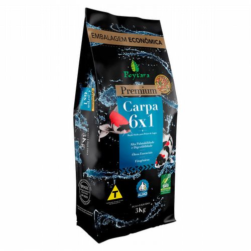 Ração para Carpa 6x1 - Poytara - 3kg - imagem 1
