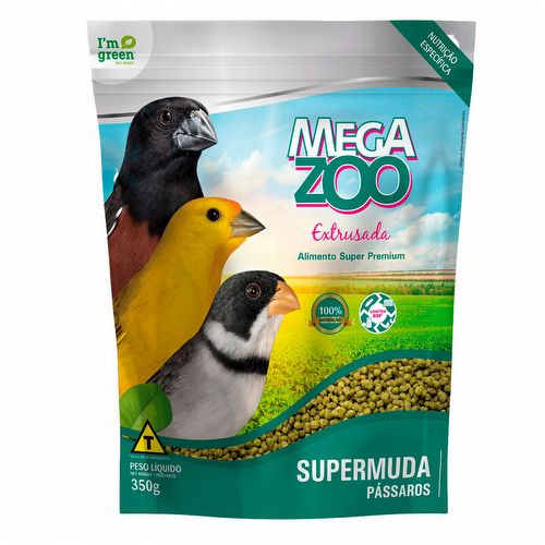 Megazoo - Alimento Extrusado Supermuda Pássaros - 350g - Terra dos
