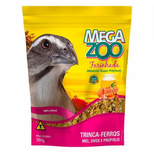 Megazoo - Farinhada Trinca Ferro Mel, Ovos e Propolis - 300g - imagem 1