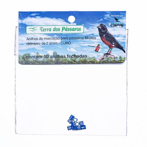 Anilhas Fechadas para Marcação - 2.6 mm - Curió - 10 un. - Azul Escuro - imagem 1