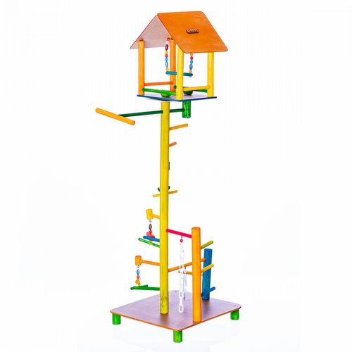 Brinquedo Play Gigante Playground Trapézio com Casinha -  Colorido - imagem 1
