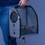 Mochila de viagem com Comedouro - Cinza - imagem 8