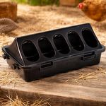 Comedouro Para Codorna Galinha Com 12 Furos -  Preto - imagem 2