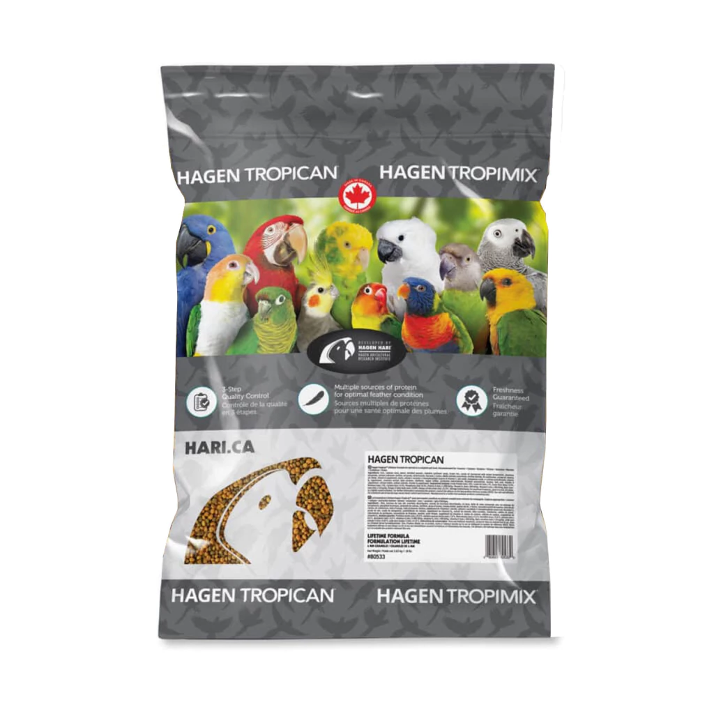 Hari - Extrusada Tropican LT4 - Médios e Grandes Psitacídeos - Bit 4mm - 11,34Kg