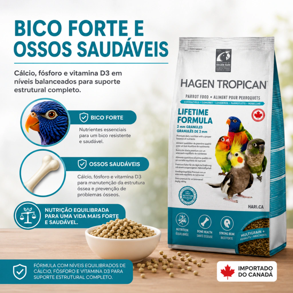 Hari - Extrusada Tropican LT2 - Pequenos e Médios Psitacídeos - Bit 2mm - 820g - imagem 8