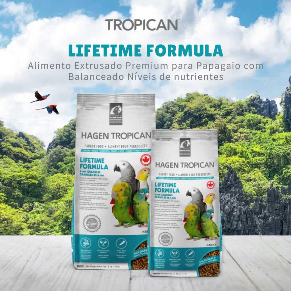 Hari - Extrusada Tropican LT4 - Médios e Grandes Psitacídeos - Bit 4mm - 820g - imagem 6