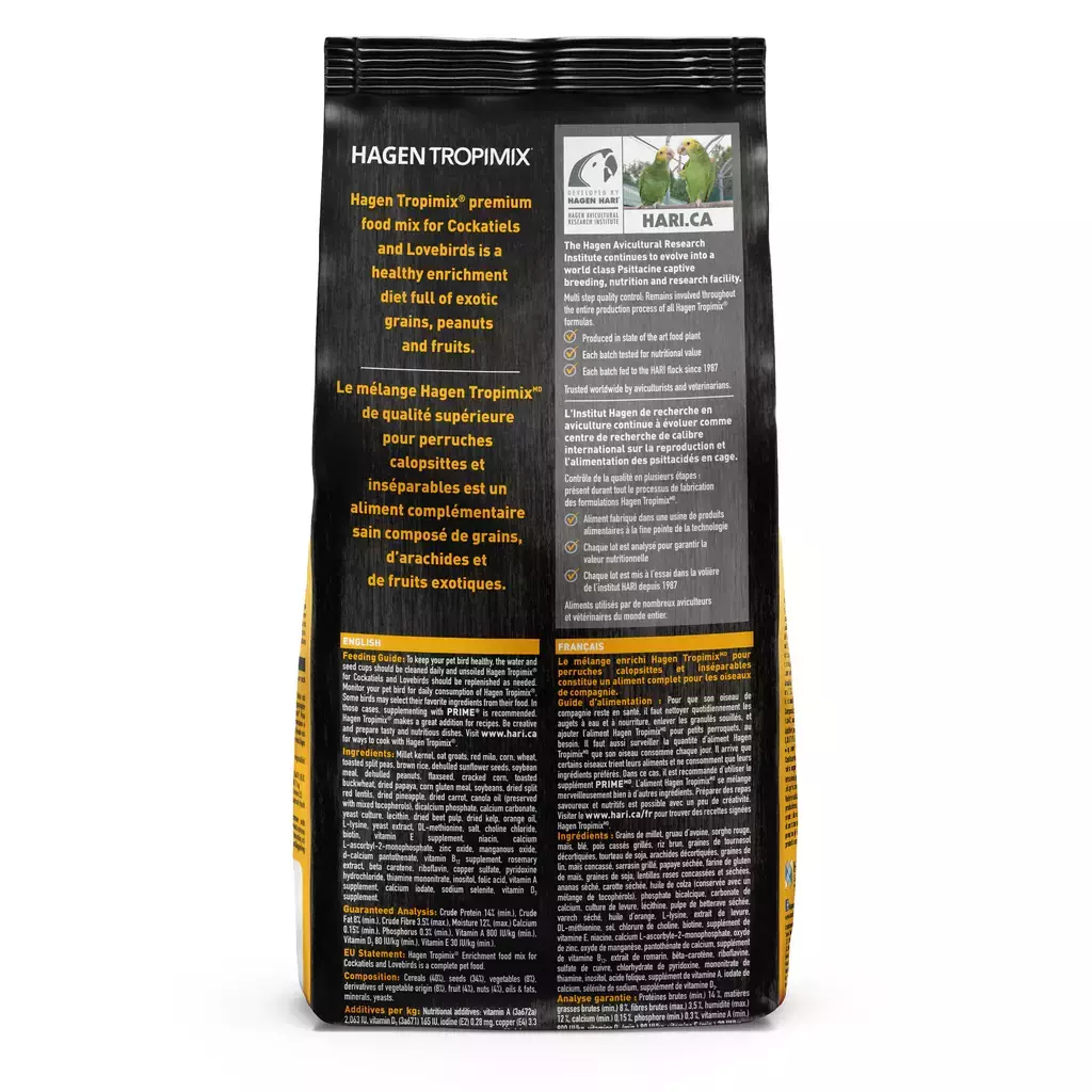 Hari - Tropimix Mistura de Grãos, Frutas Desidratadas, Extrusadas, Sementes para Pequenos e Médios Psitacídeos - 908g - imagem 8