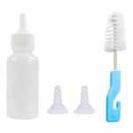 Kit Mamadeira Para Filhotes Pet - 60 ml com 3 Bicos e Escova